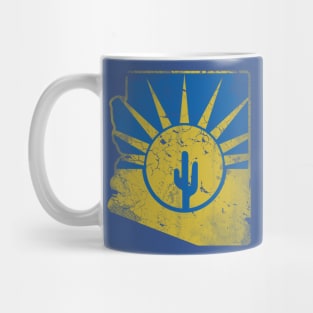 Mesa Arizona Flag Map Vintage Fade Mug